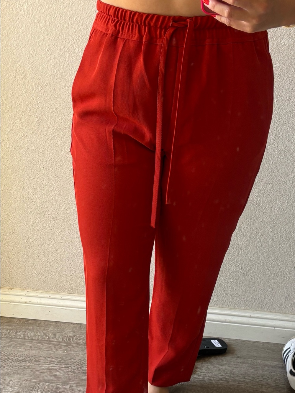 Reiss Red Drawstring Trousers like new